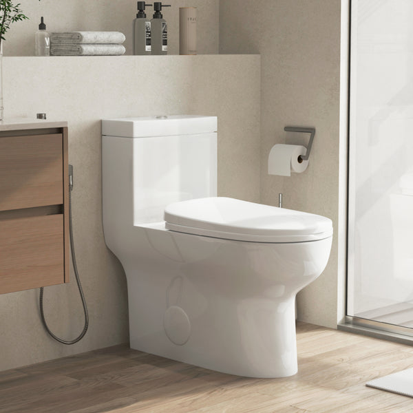 Sinber Cotton White One Piece Modern Design Bathroom Toilet With Dual Flush BTL0001O-OL
