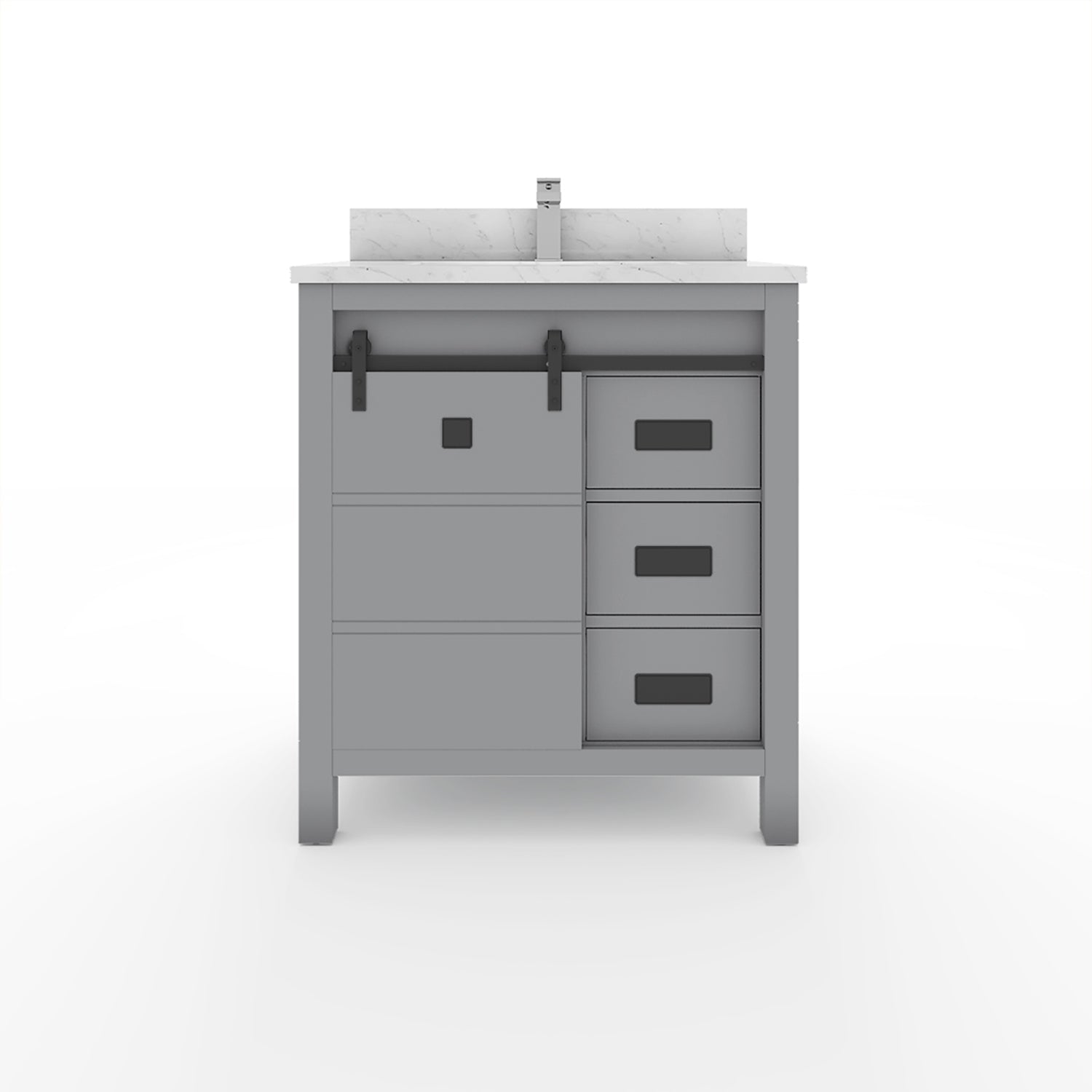 1 Soft Closing Doors and 3 Full Extension Dovetail Cabinet Drawer