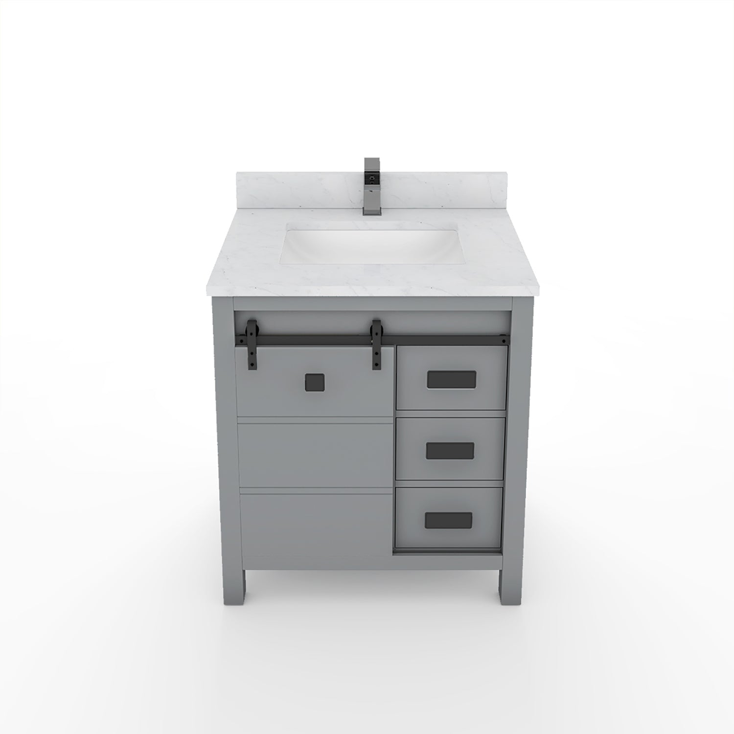 1 Soft Closing Doors and 3 Full Extension Dovetail Cabinet Drawer