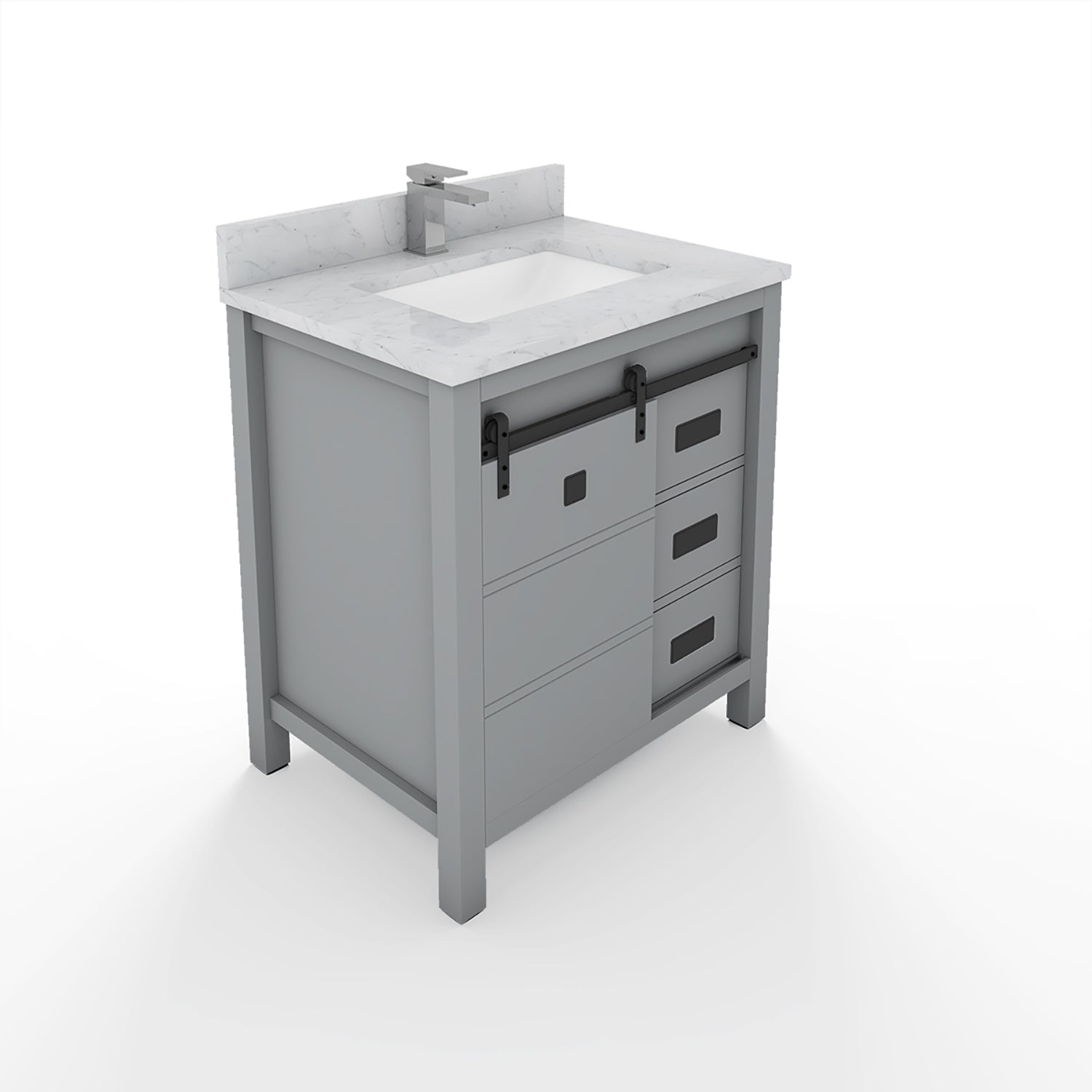 1 Soft Closing Doors and 3 Full Extension Dovetail Cabinet Drawer