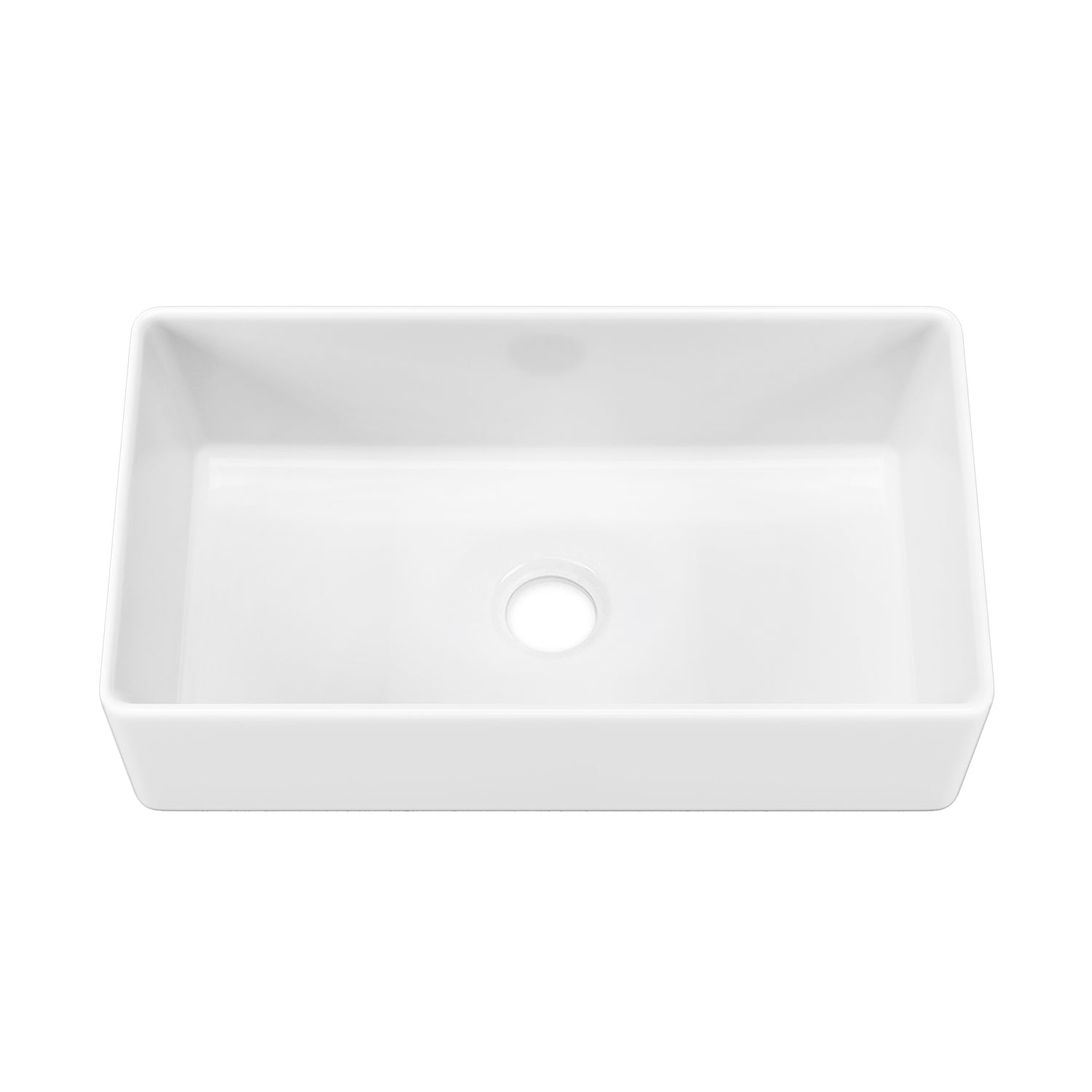 Sinber 36 Inch Farmhouse Apron Single Bowl Kitchen Sink with Fireclay White Finish 2 Accessories F3620S-OL