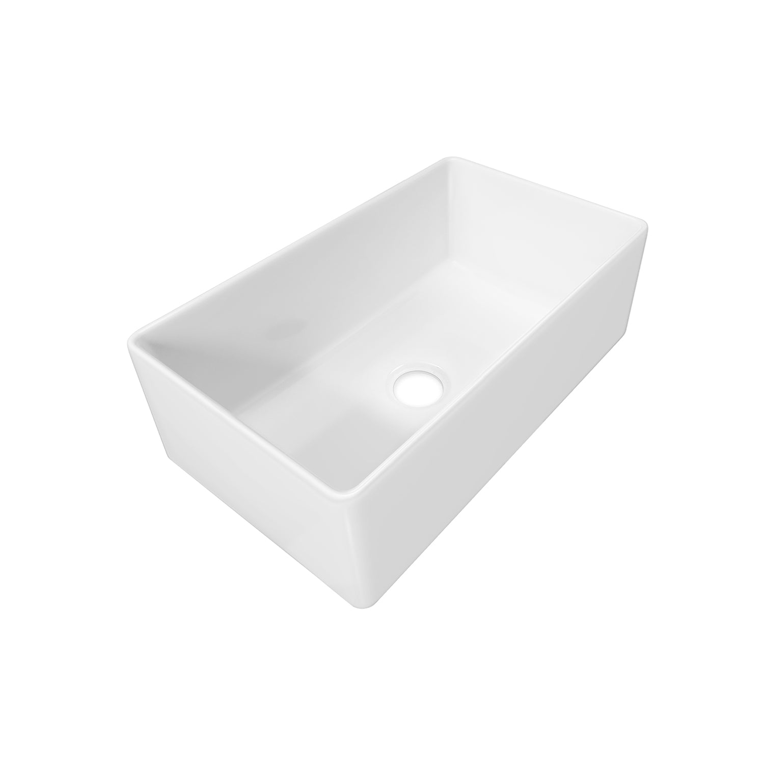 Sinber 30 Inch Farmhouse Apron Single Bowl Kitchen Sink with Fireclay White Finish 2 Accessories F3018S-OL