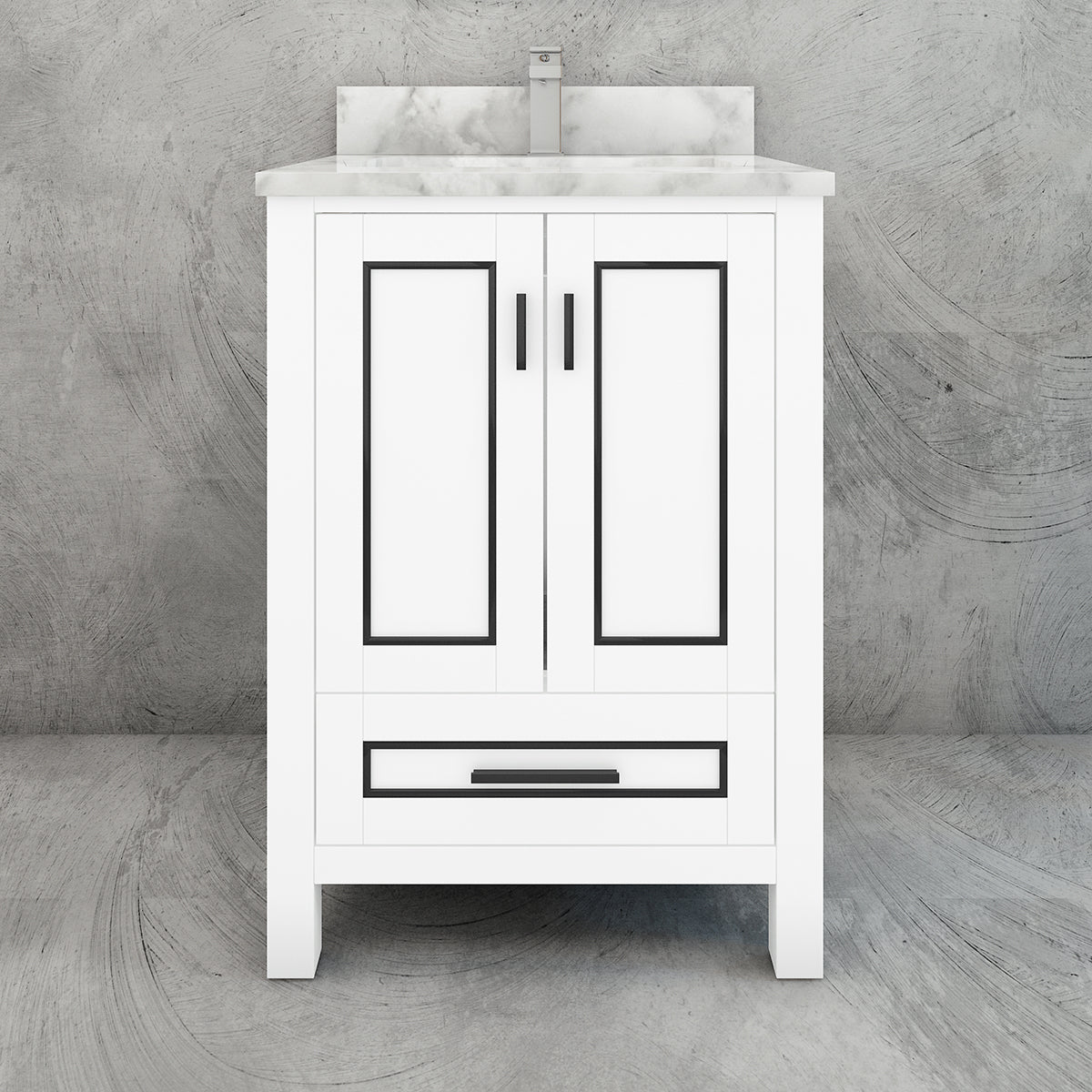 2 Soft Closing Doors and 1 Full Extension Dovetail Cabinet Drawer(Style 2)
