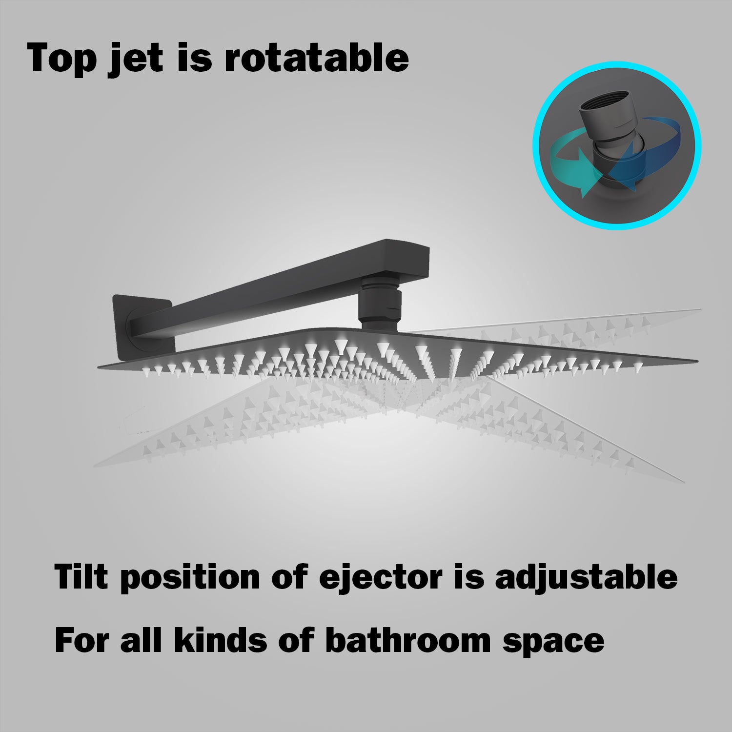High Pressure Adjustable Rain Shower Head