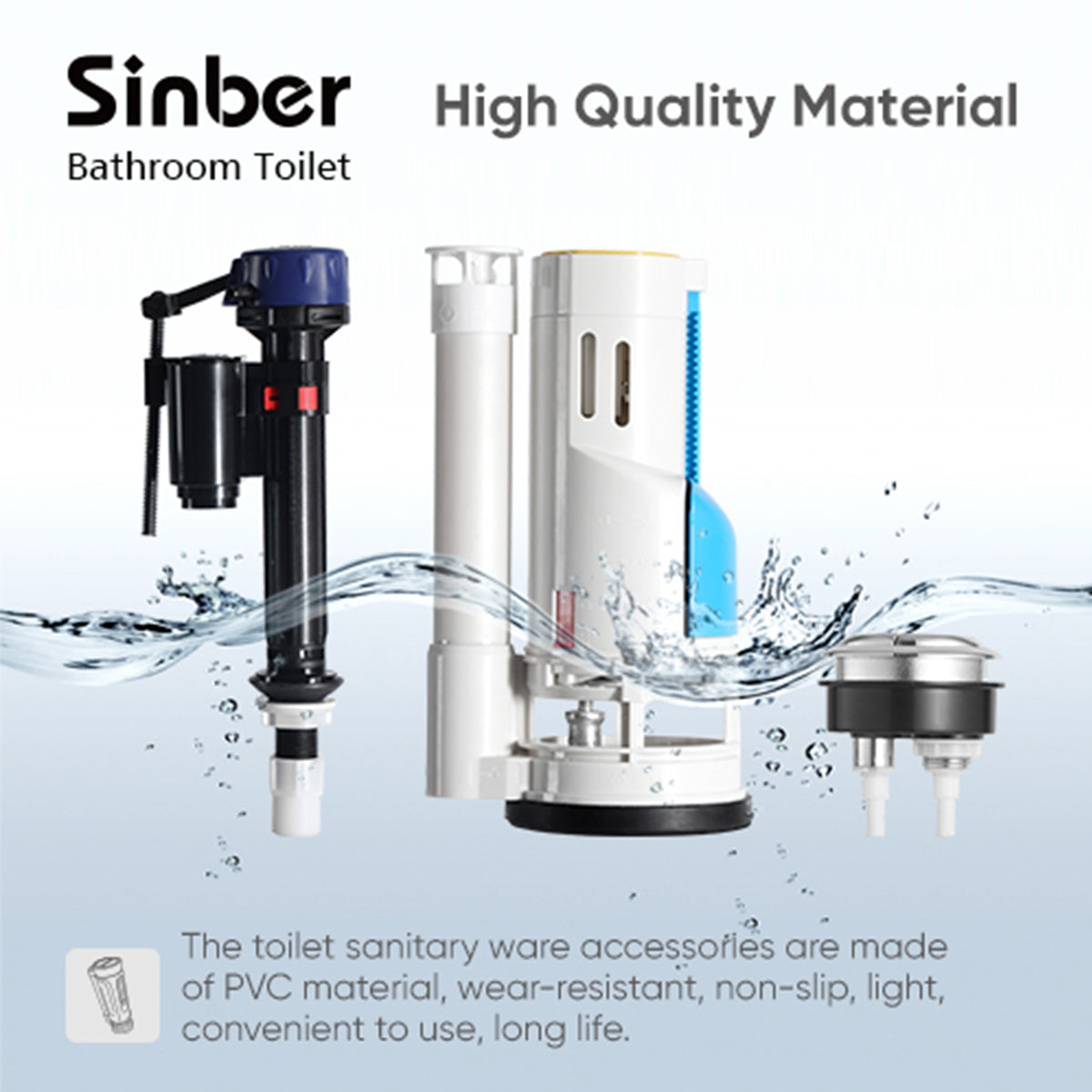 Sinber Cotton White One Piece Modern Design Bathroom Toilet With Dual Flush (Style 2)