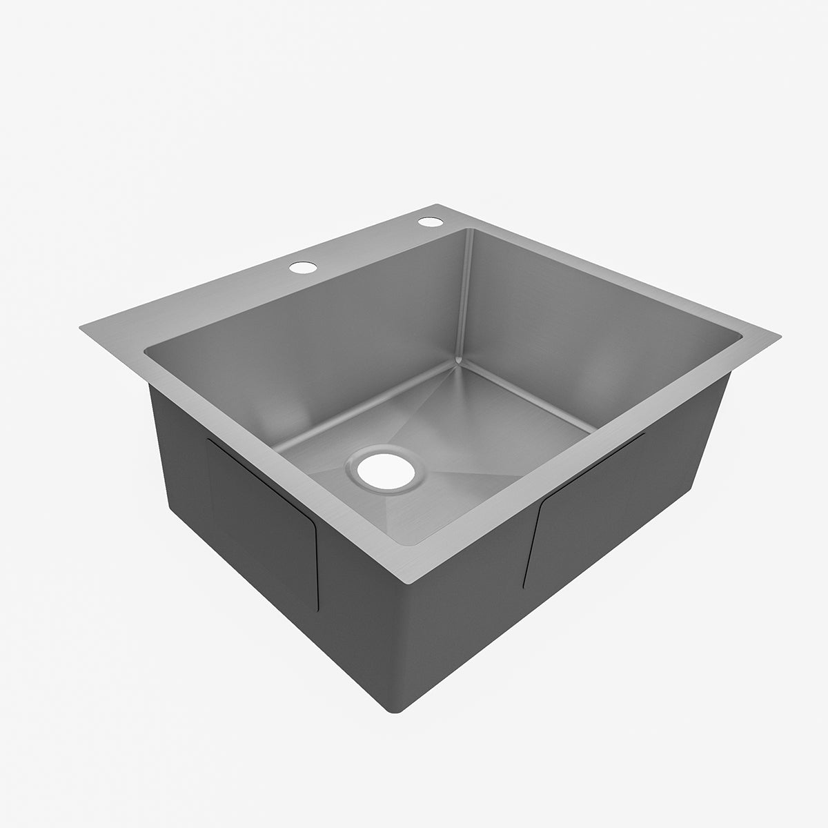 Sinber 25" x 22" x 9" Drop In Single Bowl Kitchen Sink with 18 Gauge 304 Stainless Steel Satin Finish HT2522S-9-S (Sink Only)