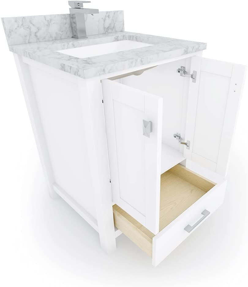 2 Soft Closing Doors and 1 Full Extension Dovetail Cabinet Drawer(Style 1)