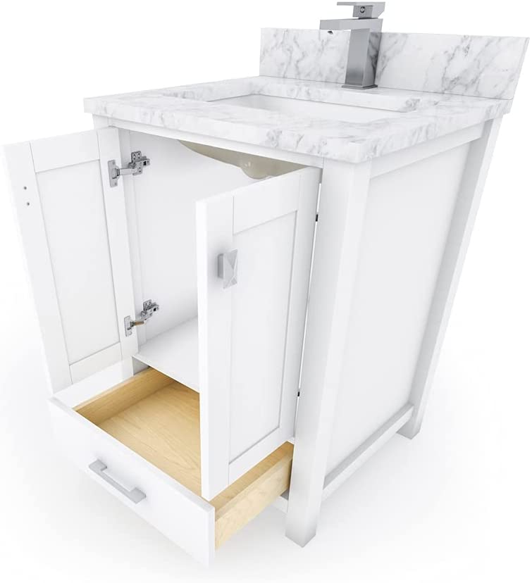 2 Soft Closing Doors and 1 Full Extension Dovetail Cabinet Drawer(Style 1)