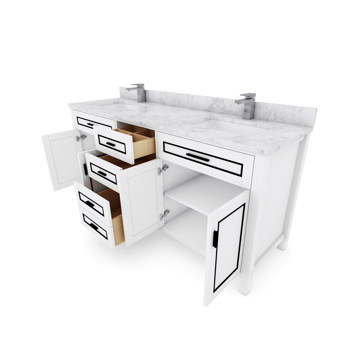 4 Soft Closing Doors and 4 Full Extension Dovetail Cabinet Drawer(Style 2)