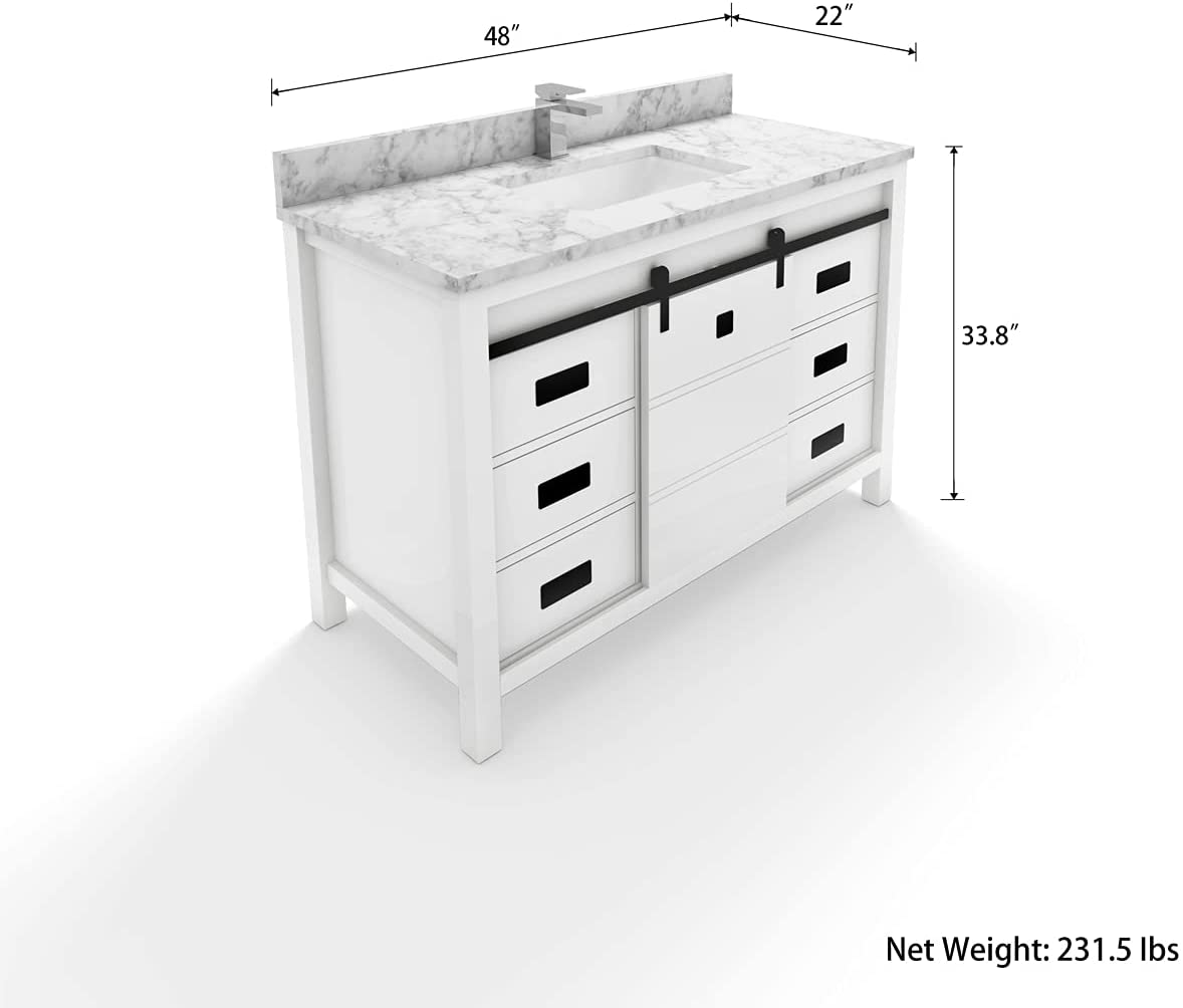 1 Soft Closing Doors and 6 Full Extension Dovetail Cabinet Drawer(Style 3)