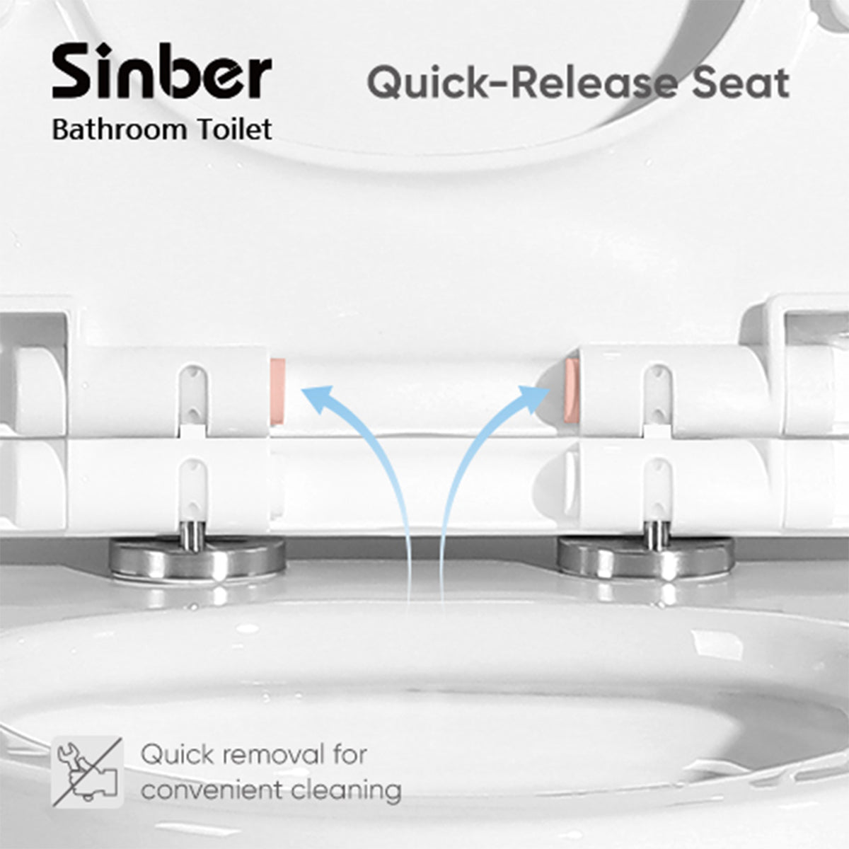 Sinber Cotton White One Piece Modern Design Bathroom Toilet With Dual Flush (Style 2)