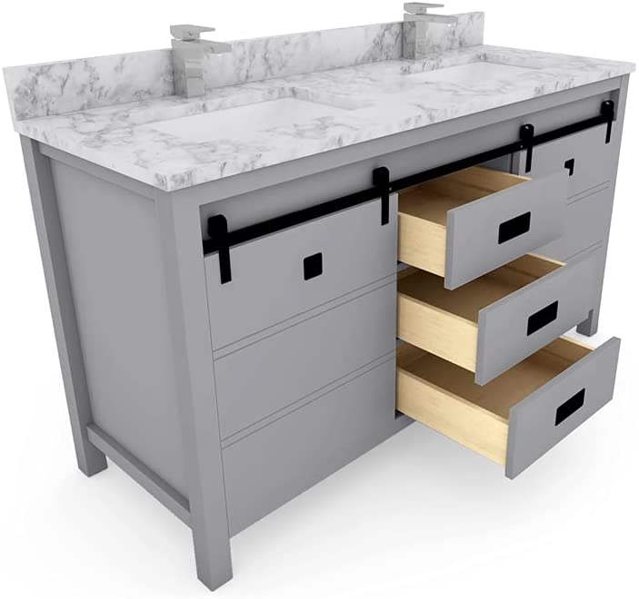 2 Soft Closing Doors and 3 Full Extension Dovetail Cabinet Drawer(Style 3)