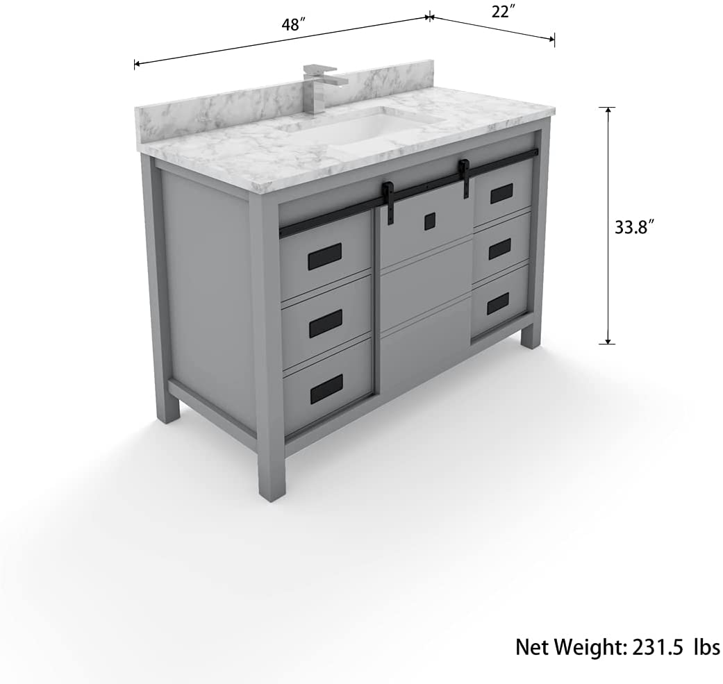 1 Soft Closing Doors and 6 Full Extension Dovetail Cabinet Drawer(Style 3)