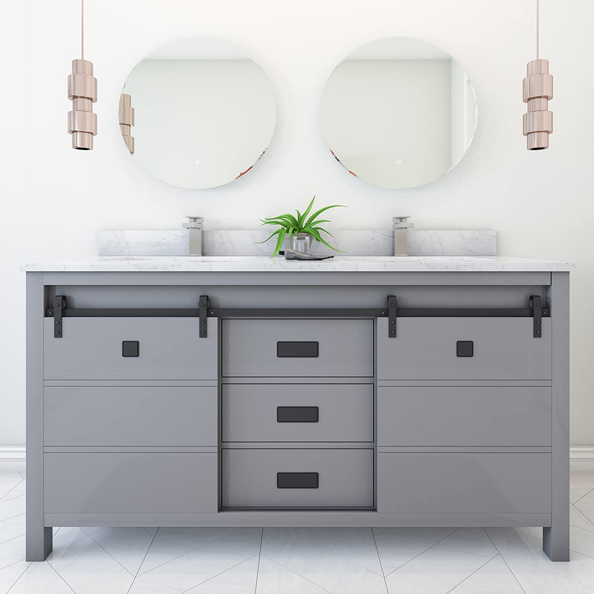 2 Soft Closing Doors and 3 Full Extension Dovetail Cabinet Drawer(Style 3)