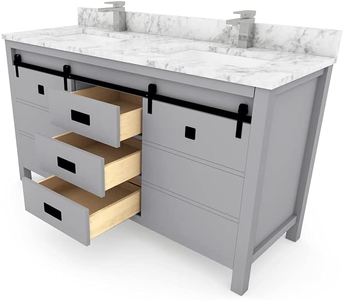 2 Soft Closing Doors and 3 Full Extension Dovetail Cabinet Drawer(Style 3)