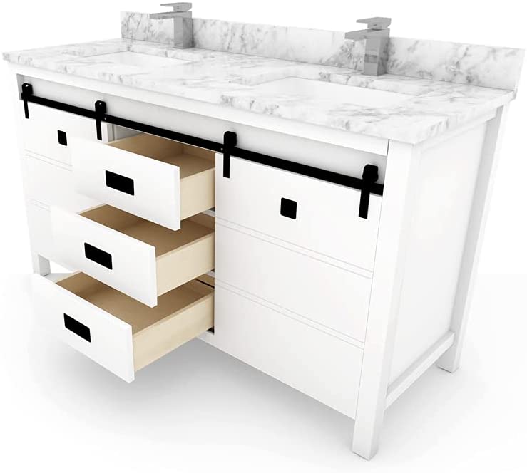 2 Soft Closing Doors and 3 Full Extension Dovetail Cabinet Drawer(Style 3)