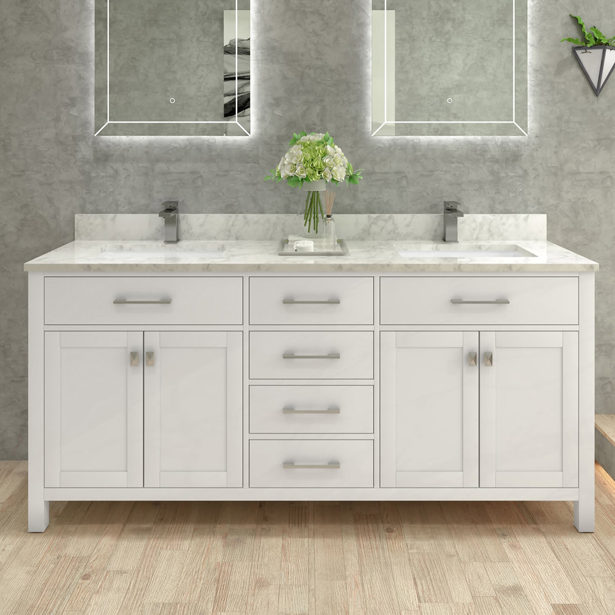 4 Soft Closing Doors and 4 Full Extension Dovetail Cabinet Drawer(Style 1)