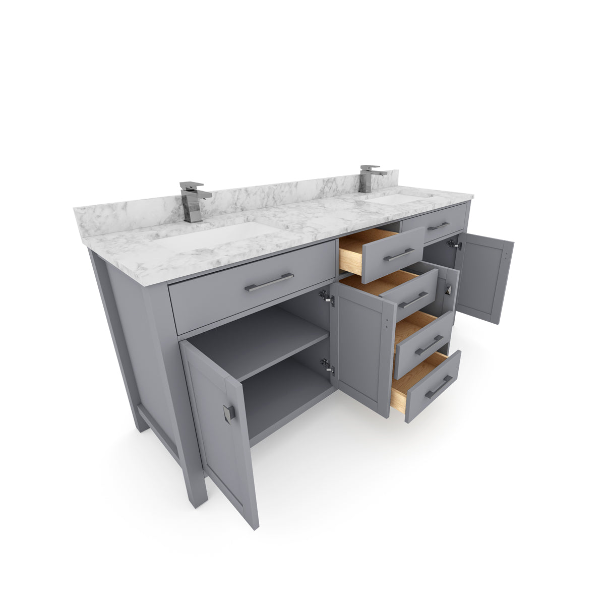 4 Soft Closing Doors and 4 Full Extension Dovetail Cabinet Drawer(Style 1)