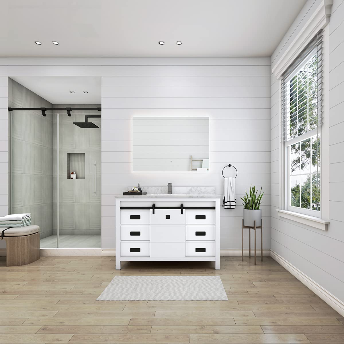 1 Soft Closing Doors and 6 Full Extension Dovetail Cabinet Drawer(Style 3)