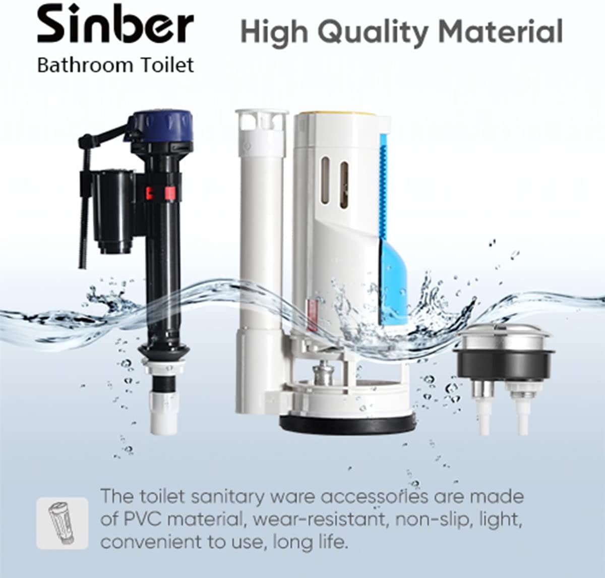 Sinber Cotton White One Piece Modern Design Bathroom Toilet With Dual Flush (Style 1)