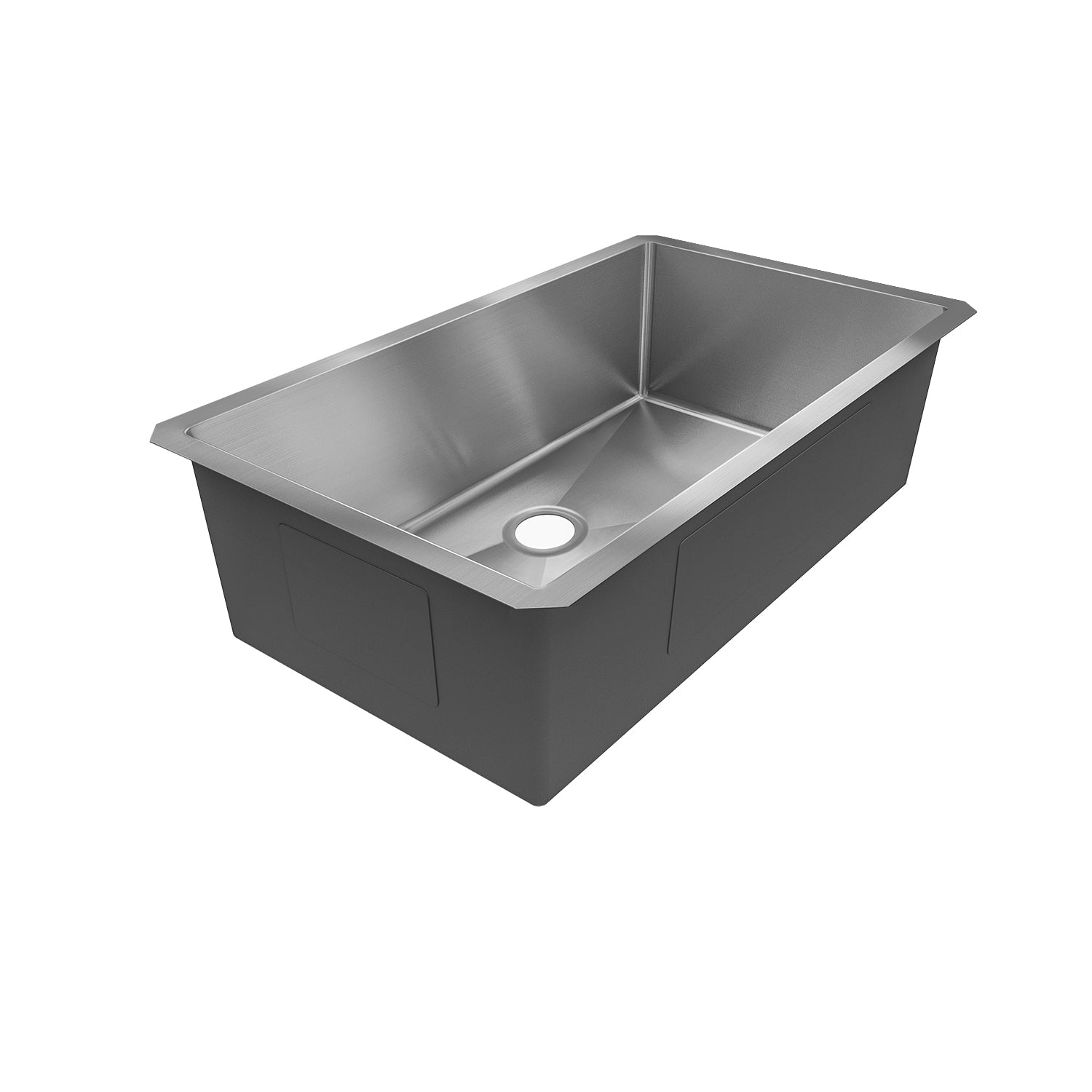 Sinber 32" x 19" x 10" Undermount Single Bowl Kitchen Sink with 18 Gauge 304 Stainless Steel Satin Finish HU3219S-S (Sink Only)