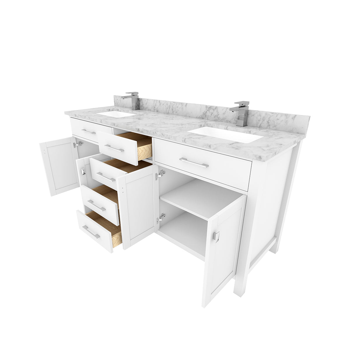 4 Soft Closing Doors and 4 Full Extension Dovetail Cabinet Drawer(Style 1)