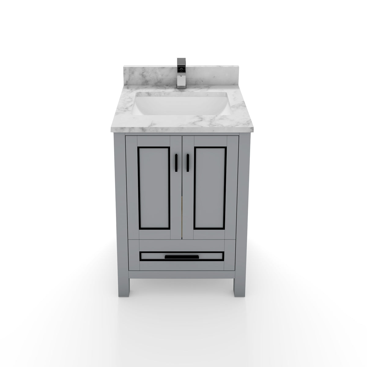 2 Soft Closing Doors and 1 Full Extension Dovetail Cabinet Drawer(Style 2)