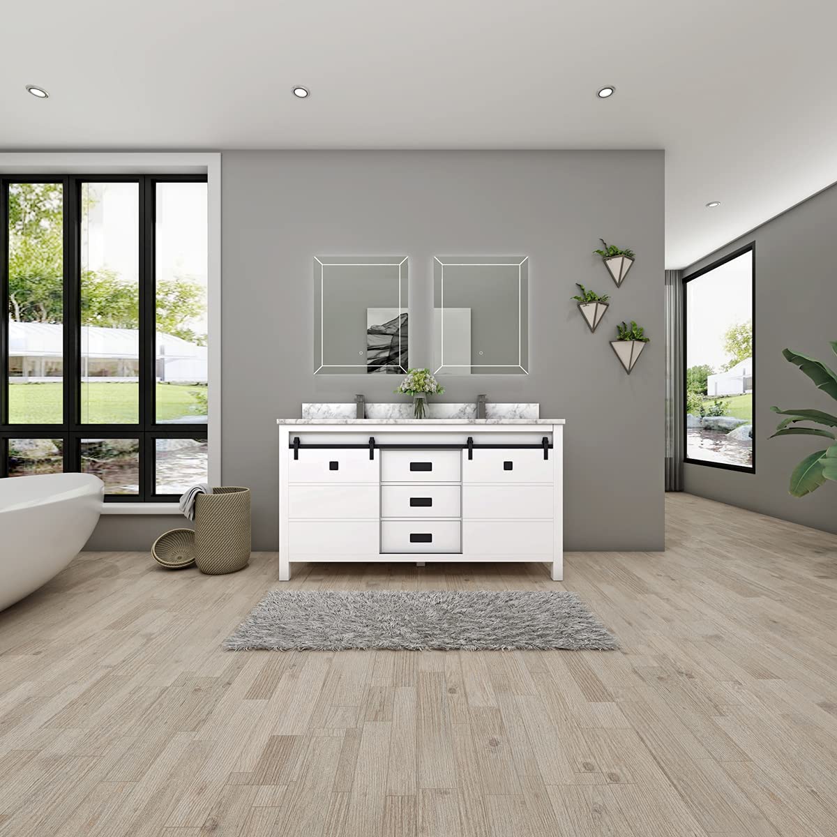 2 Soft Closing Doors and 3 Full Extension Dovetail Cabinet Drawer(Style 3)