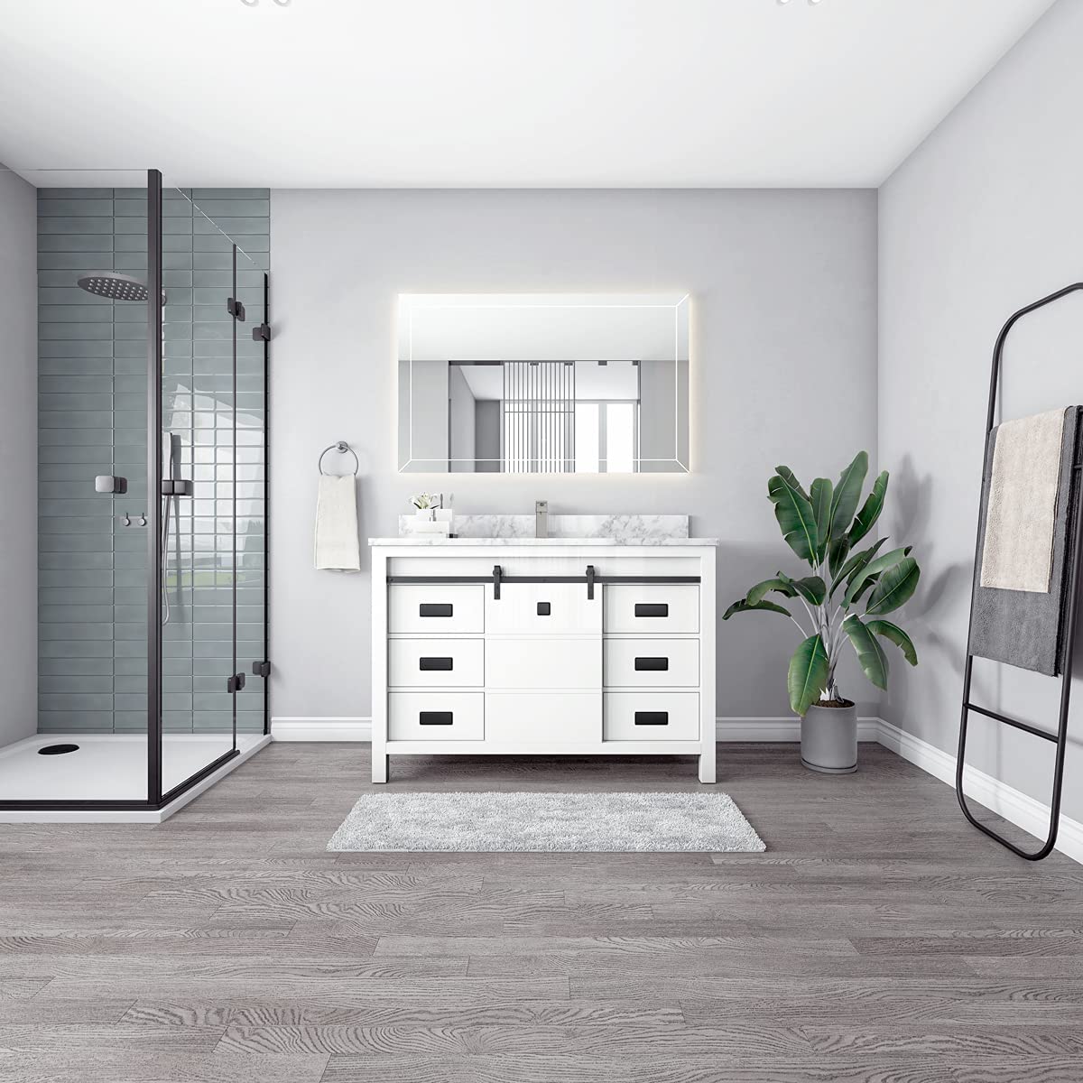 1 Soft Closing Doors and 6 Full Extension Dovetail Cabinet Drawer(Style 3)