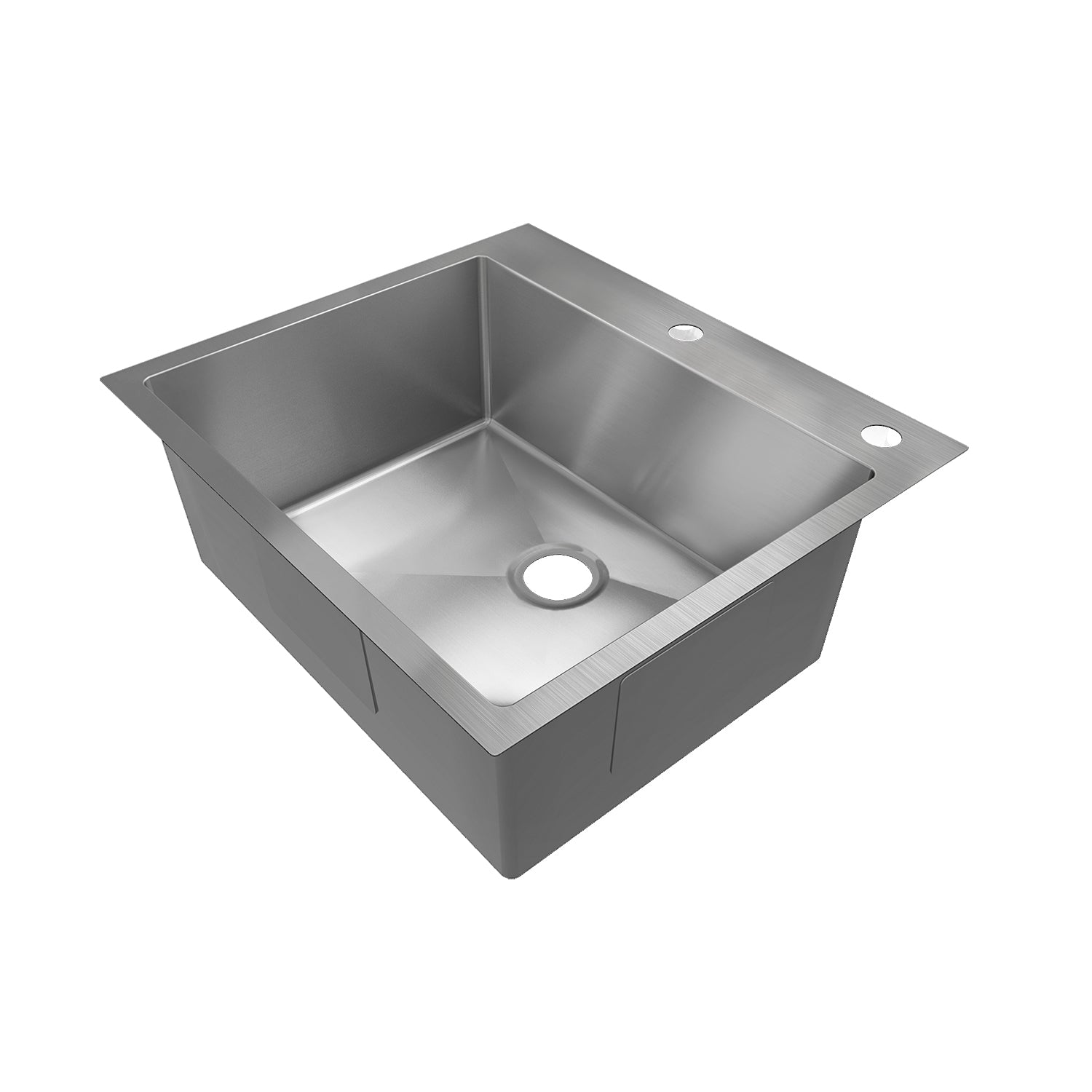 Sinber 25" x 22" x 9" Drop In Single Bowl Kitchen Sink with 18 Gauge 304 Stainless Steel Satin Finish HT2522S-9-S (Sink Only)