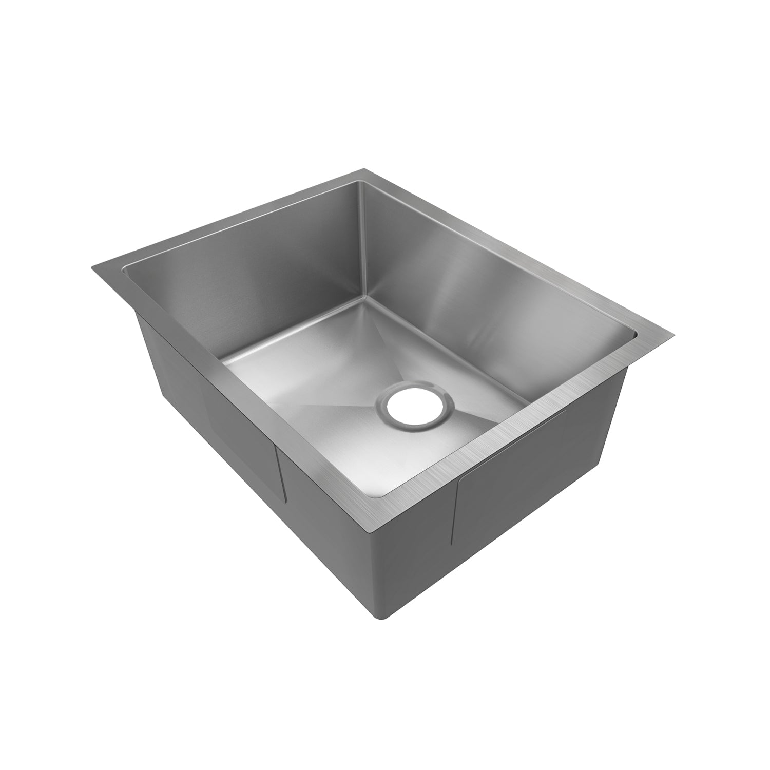 Sinber 23" x 18" x 12" Undermount Single Bowl Kitchen Sink with 18 Gauge 304 Stainless Steel Satin Finish HU2318S-S-12 (Sink Only)