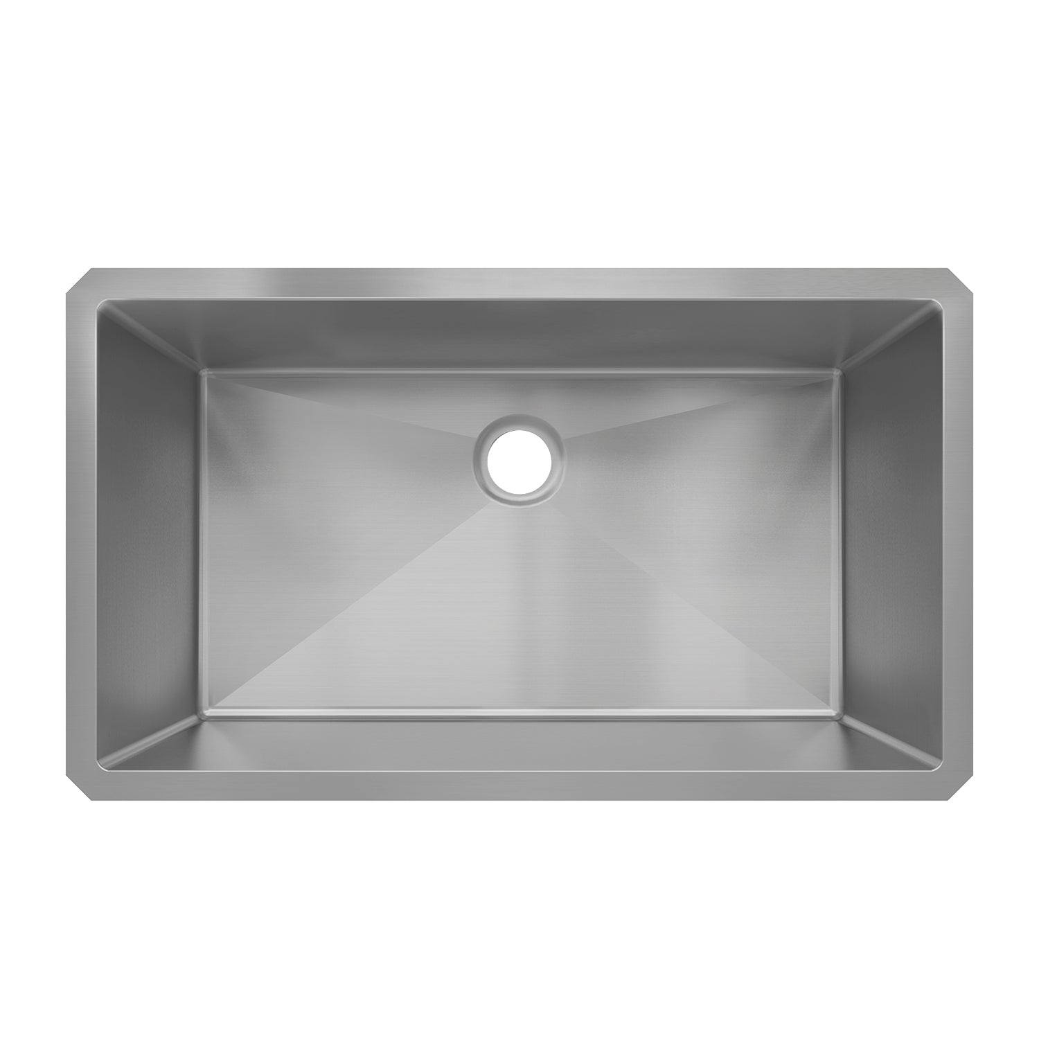 Sinber 32" x 19" x 10" Undermount Single Bowl Kitchen Sink with 18 Gauge 304 Stainless Steel Satin Finish HU3219S-S (Sink Only)