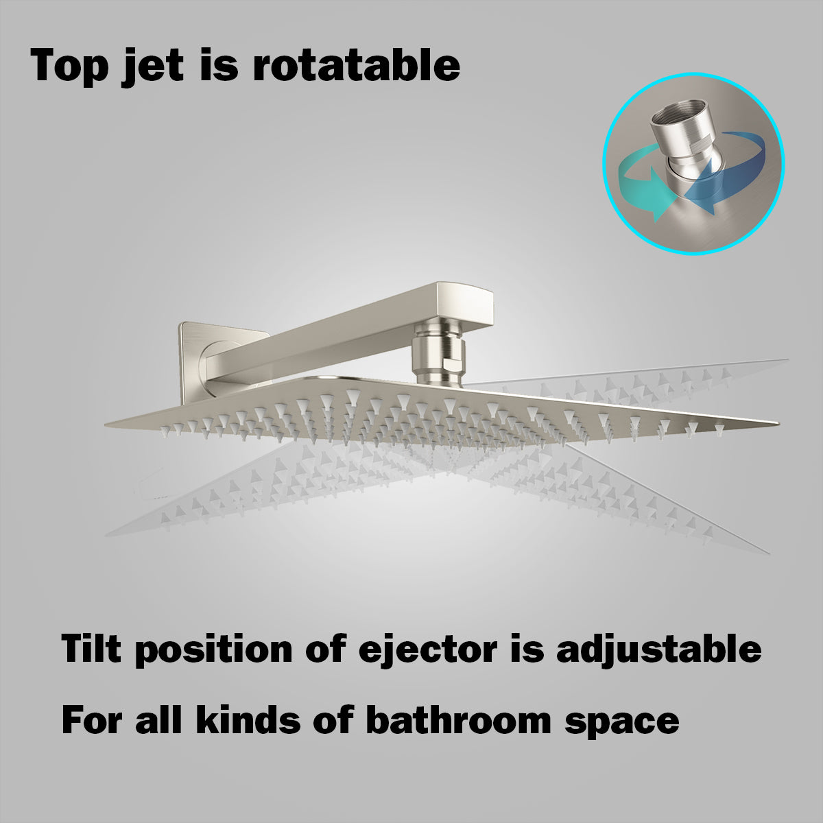 High Pressure Adjustable Rain Shower Head