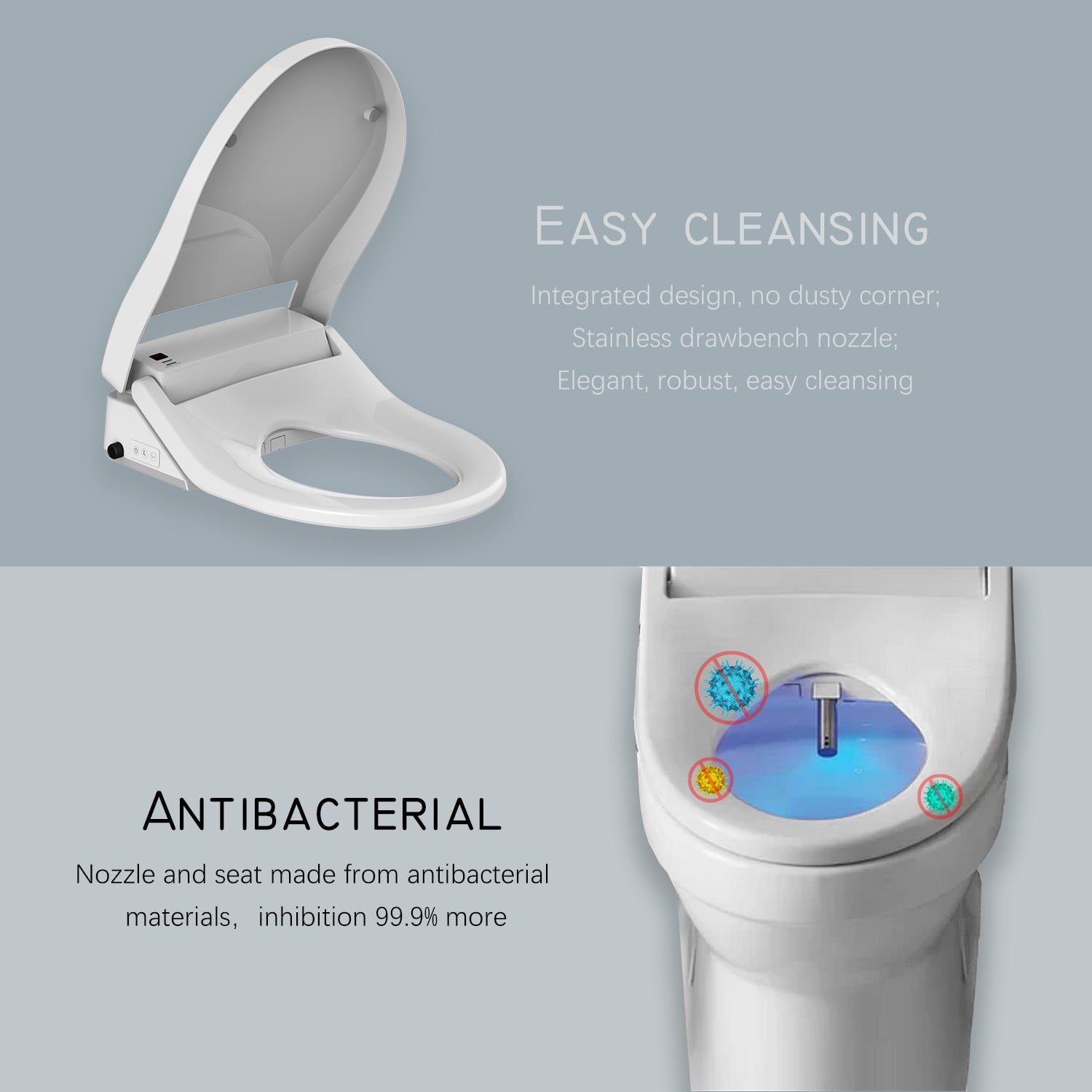Sinber Smart Bidet Toilet Seat with Heated Seat and SoftClose Lid